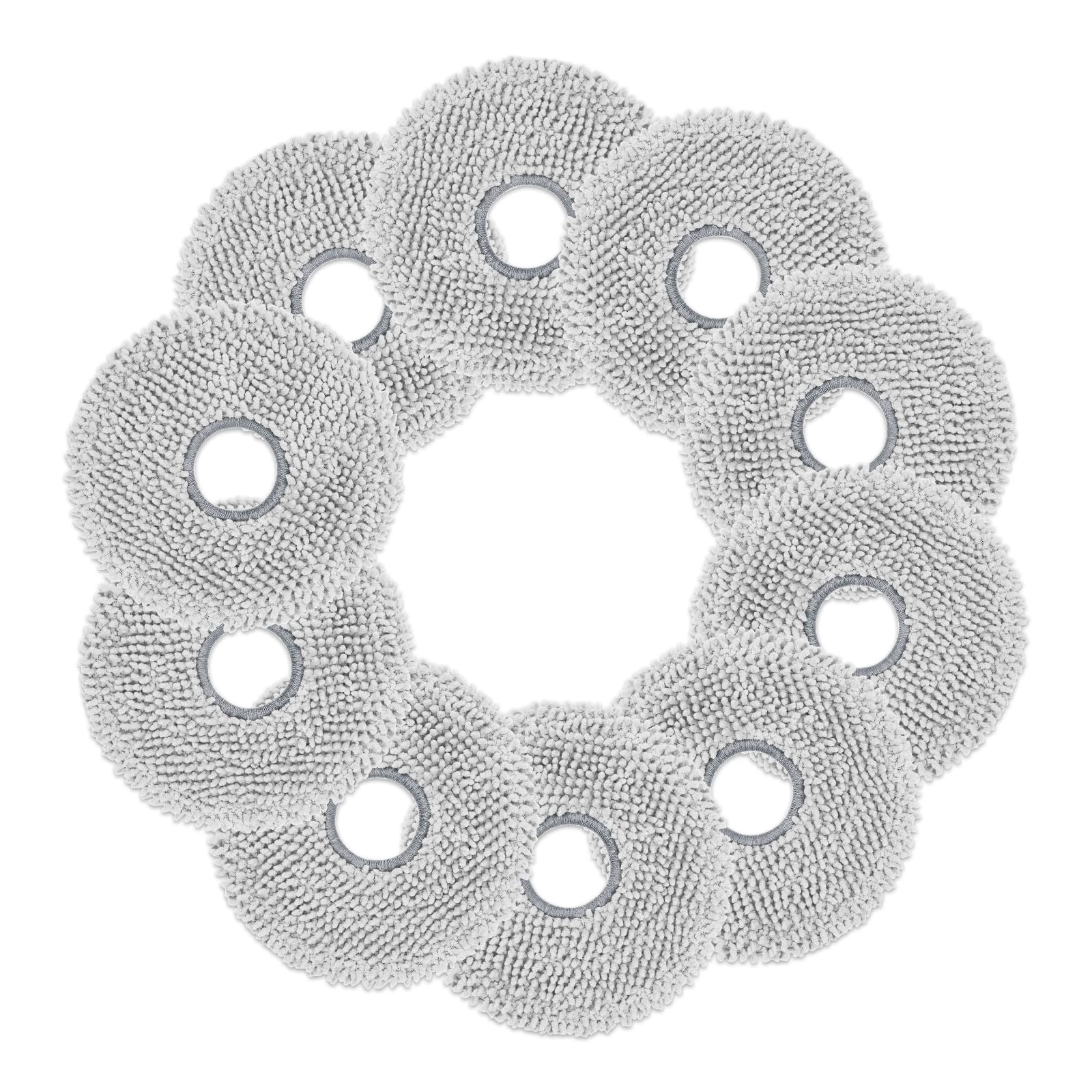 10 Stück T50 Wischtücher für Ecovacs Deebot T50 Pro Omni/T50 Omni/T50 Max,T30C,T30 Pro,T30S Pro/Combo/Complete,N30,Saugroboter,Neues Verbessertes Mikrofaserund Wiederverwendbar Ersatz Wischmopp Mop