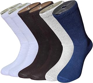 FANCY PIX Diabetic Socks Women&Men 6 Pairs Colorful Cotton Diabetic Socks, Non Binding, Breathable, Smooth Toe Seem