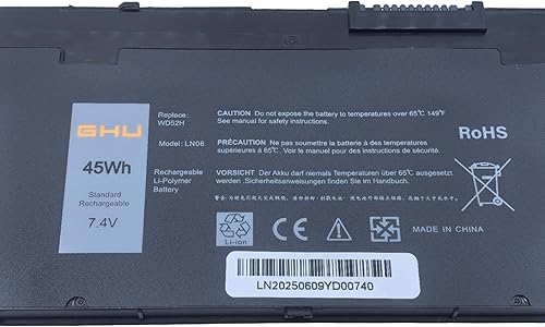 Miniatura 4 de GHU Batería premium de 45 Wh compatible con Dell E7240 E7250 WD52H PN VFV59, HJ8KP, GD076, J31N7