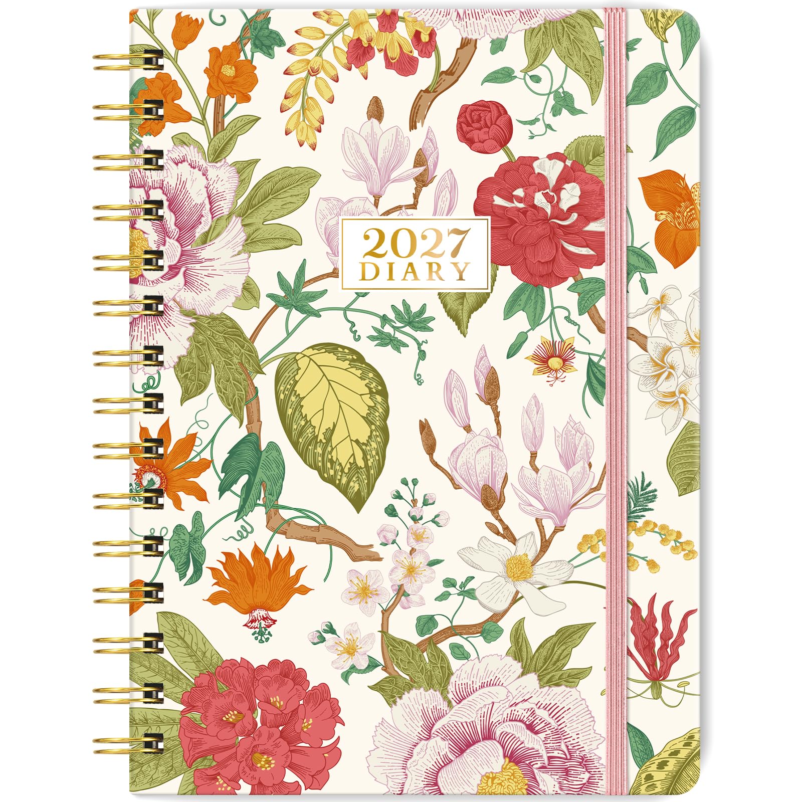 2027 Diary - A5 Diary 2027 Week to View 'Floral'