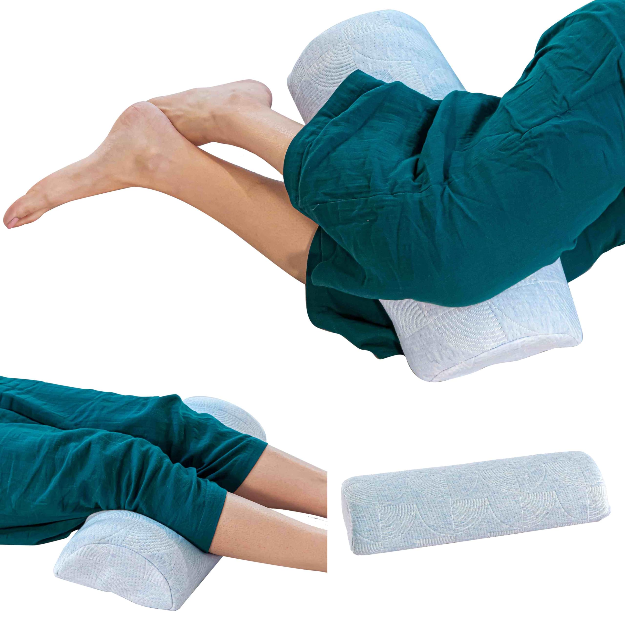 The White Willow Firm Medical Grade Foam Half Moon Multiuse Knee, Leg and Back Support Bolster Pillow for Neck Pain Relief, Sciatica with Washable Hypoallergenic Cover- 19" x 8" x 3.5" Blue (B07MKRVRGK) Amazon Price History, Amazon Price Tracker