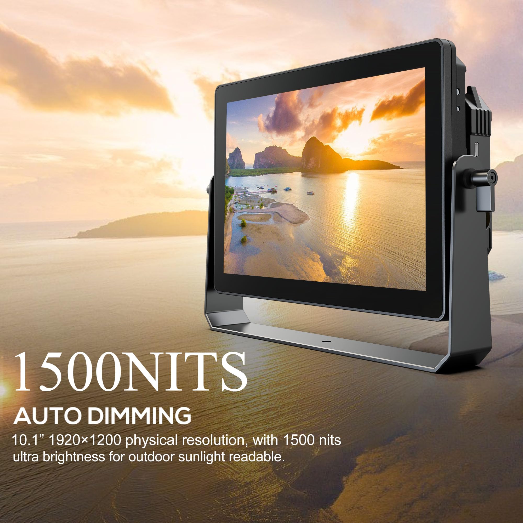 LILLIPUT HT10S 10.1'' 1920x1200 FHD IPS caméra moniteur 1800 Nits, DSLR Moniteur de Champ de caméra, 4K HDMI/ 3G-SDI Touchscreen Kamera Field Monitor HDR 3D-LUT