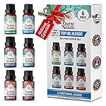 GuruNanda Essential Oil Blends (Set of 6) - Natural Essential Oil Set, Aromatherapy Oil Blends for Diffusers - Breathe Easy, Tranquility, Harmony, Calming Sleep, Relaxation & Thrive