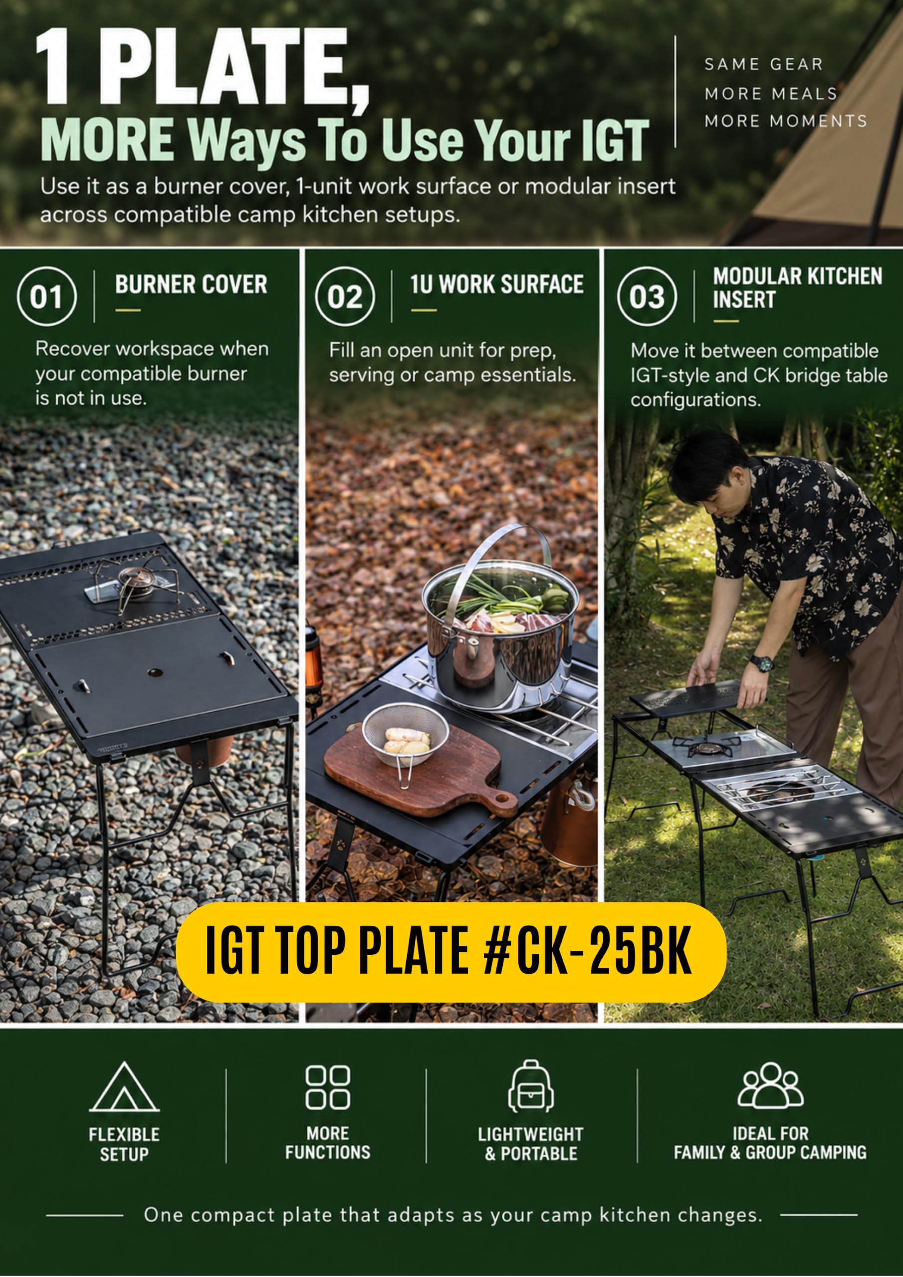 Amazon.co.jp: キャンピングムーン(CAMPING MOON) IGT用 天板 ブリッジ