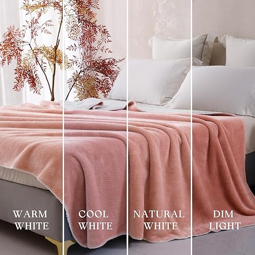 Miniatura 5 de Exclusivo Mezcla Manta reversible de forro polar Sherpa de tamaño individual, manta supersuave y mullida de 460 GSM, gruesa y cálida para invierno,