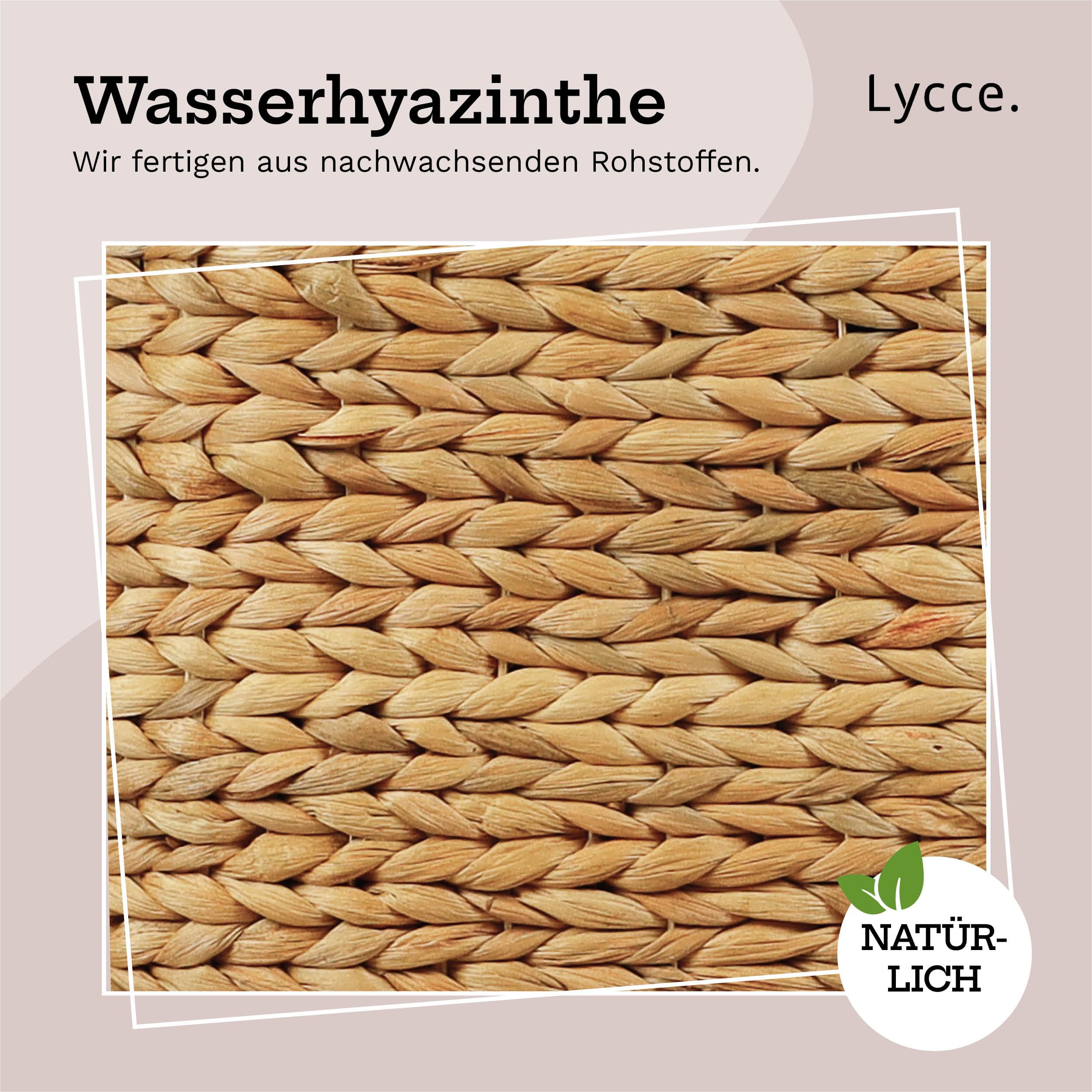 Lycce Wäschekorb 2-Fach Sortierer, 46L, Oval + Deckel und Metallgestell