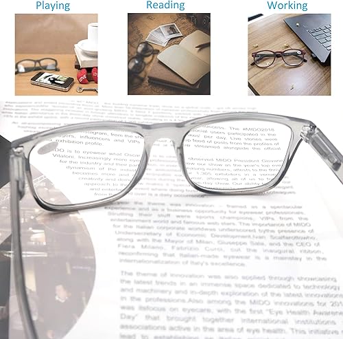Miniatura 6 de Gafas de lectura grandes para hombre, de gran tamaño, anchas, 1.50, ligeras, claras, con aumento tramposos para hombres con cabeza grande, paquete