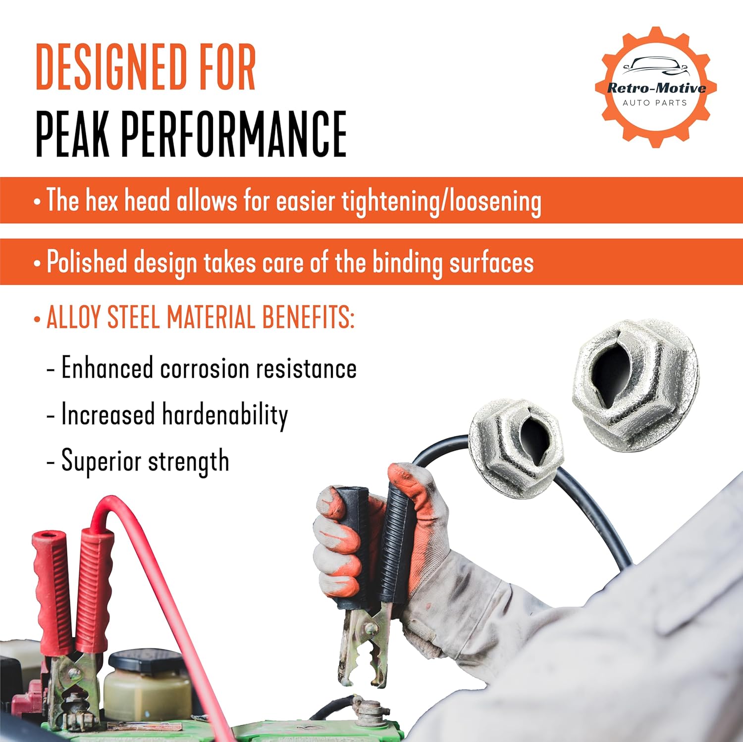 Retro-Motive Emblem & Trim PAL Nuts- Fits 3/16" to 5/16" Studs- (125 Pieces Total/25 of each Size) #1773