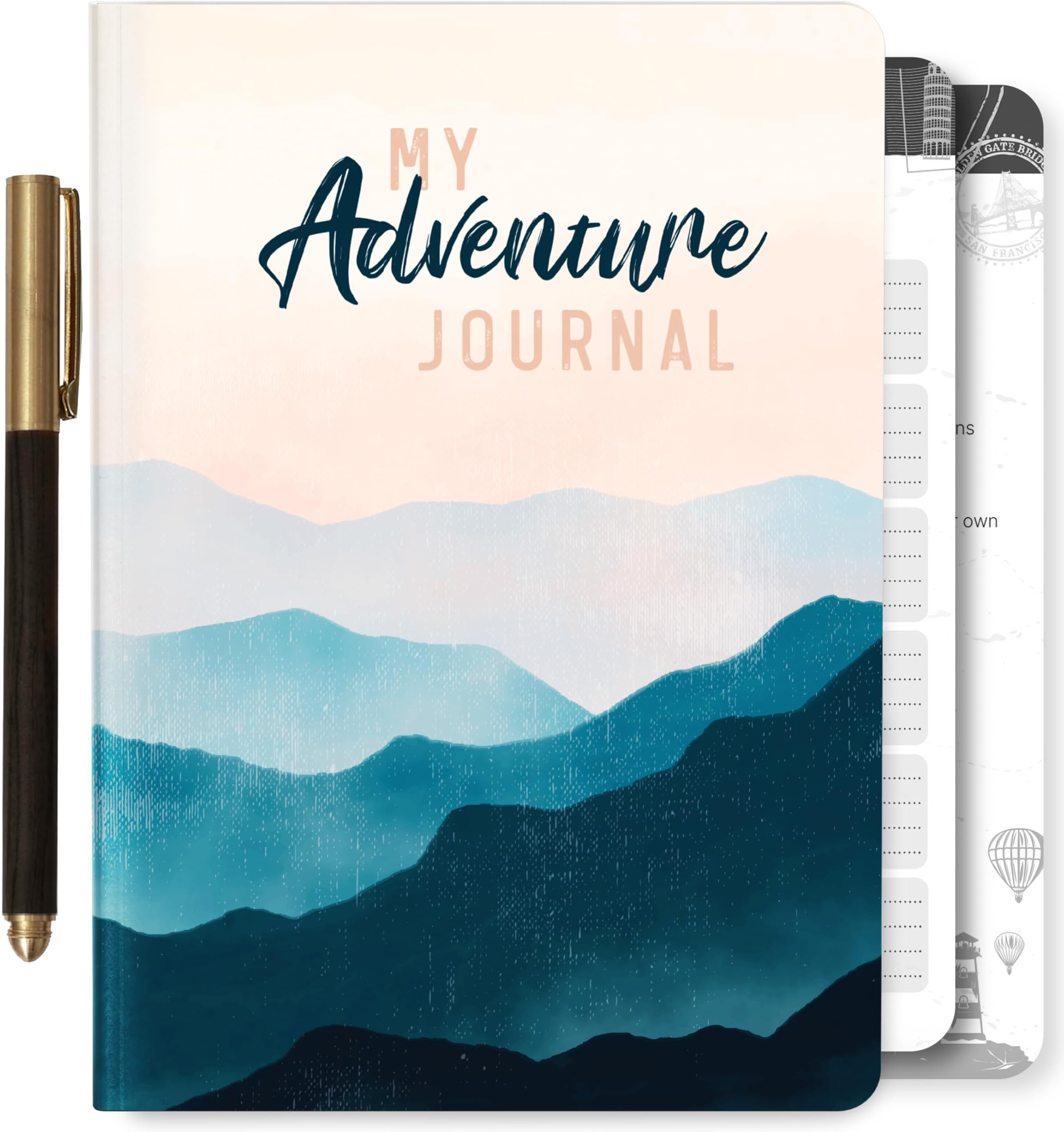 3-in-1 Travel Journal for Women - My Adventure Book, Travelers Notebook, Scrapbook & Bucket List Gifts for People Who Travel A Lot With Prompts - Cruise & Camping Essentials Planner Accessories Diary