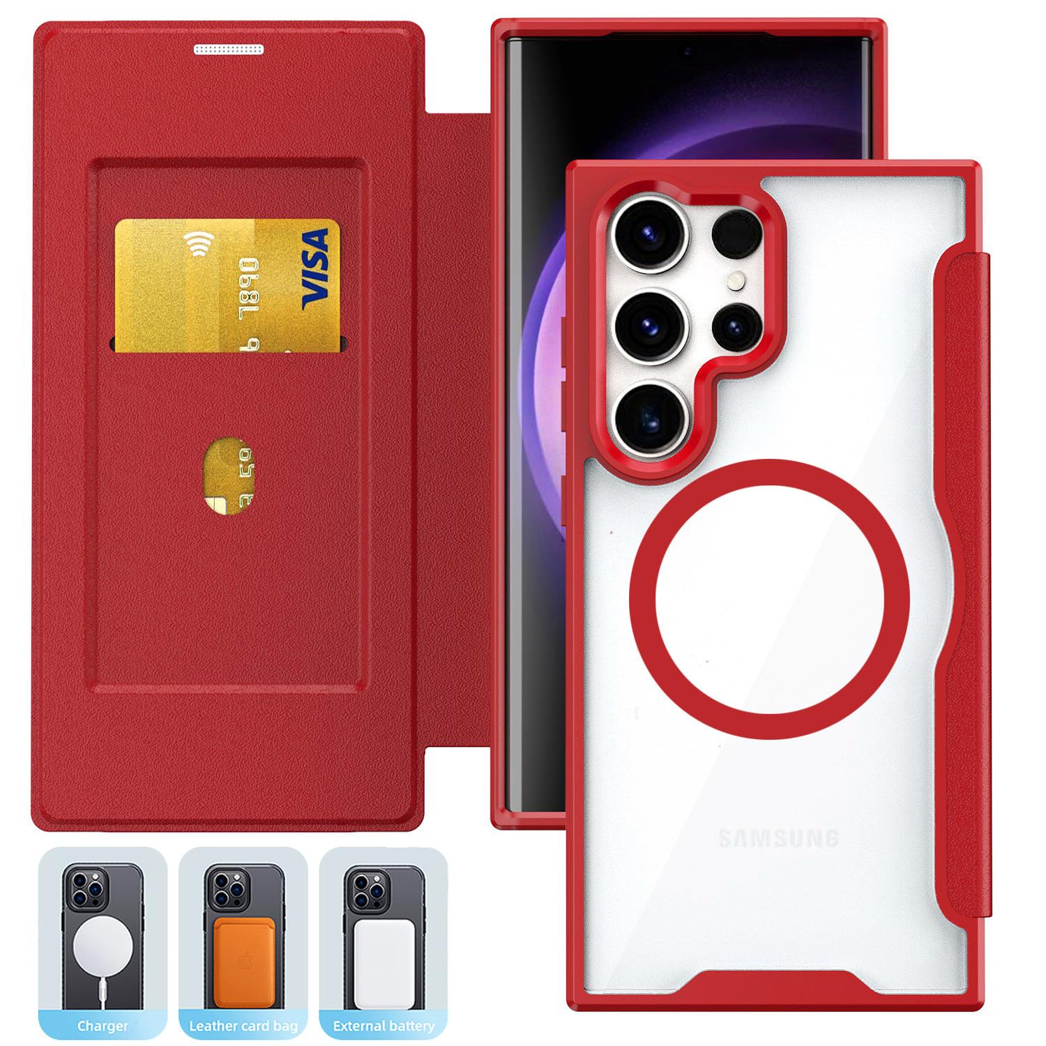 モビルスーツ バッテリー内蔵スマホケース 6種セット　新品未使用 Amazon.co.jp: Galaxy S26 Ultra ケース 手帳型 【MagSafe対応】背面