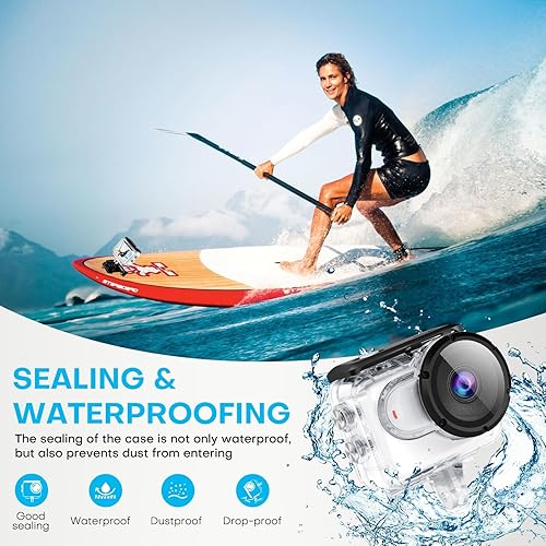 Miniatura 3 de REYGEAK Funda impermeable para Insta360 GO 3, 60M196FT Subacuática Funda protectora de buceo para Insta360 Go 3 Accesorios de cámara de acción