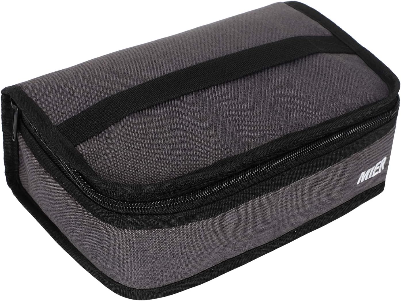 MIER Portable Thermal Insulated Cooler Bag Mini Lunch Bag for men women, Plum Kitten