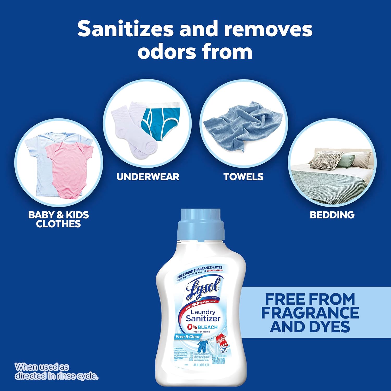 Buy Lysol Laundry Sanitizer Additive, Sanitizing Liquid for Clothes and