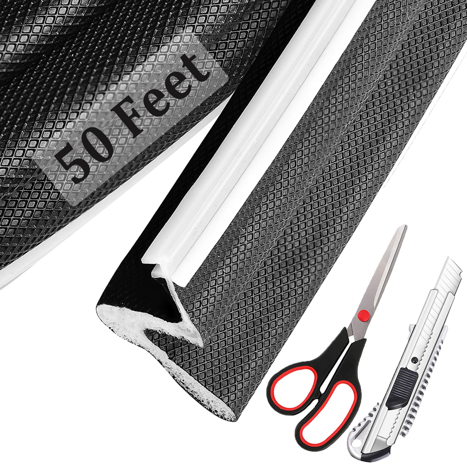 Buy 50 Feet Door Weather Stripping, Fingwerk VShaped Kerf Weather