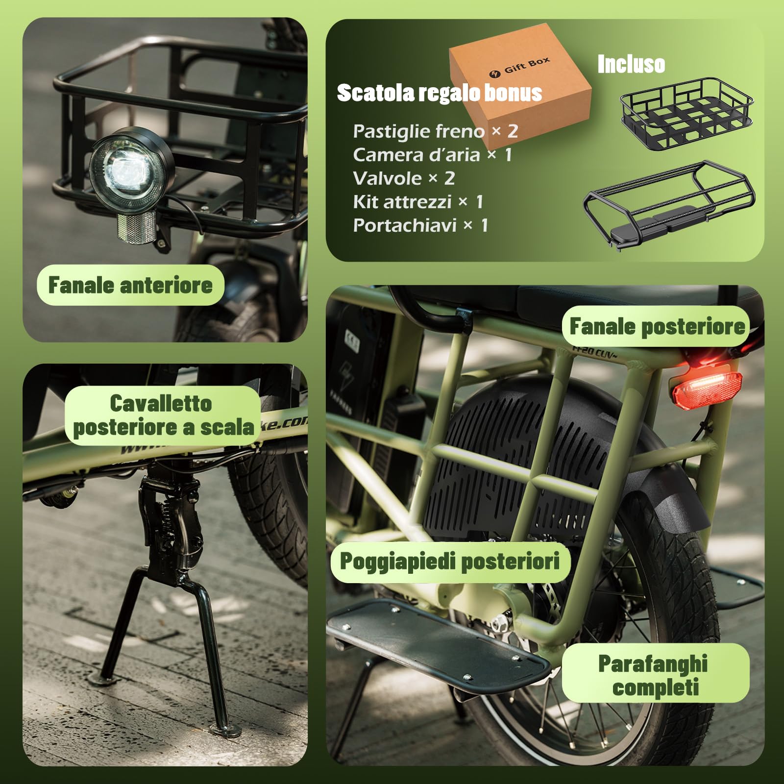 Fafrees FF20 CUV Bici Elettrica Cargo con Sensore di Coppia, Doppia Batteria 48V24Ah, Autonomia Fino a 140km, E-Bike Familiare con Cesto Posteriore Carico 200kg, Freni Idraulici, 20x3.0 Fat Tire