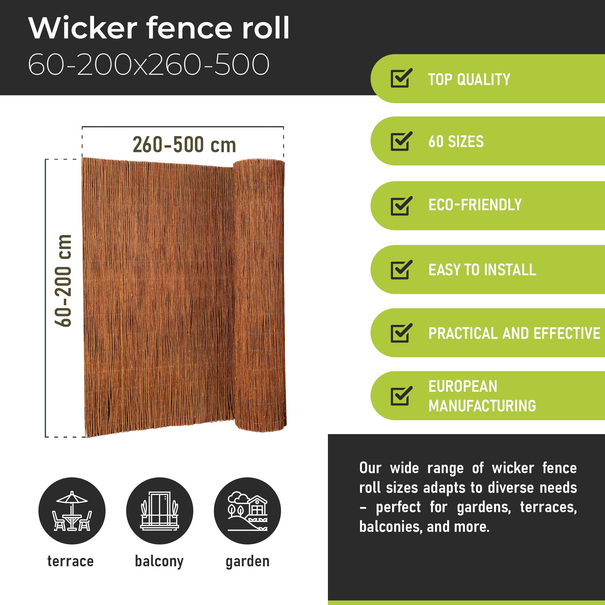 Wilgenmat - 400cm x 200cm € 83,99