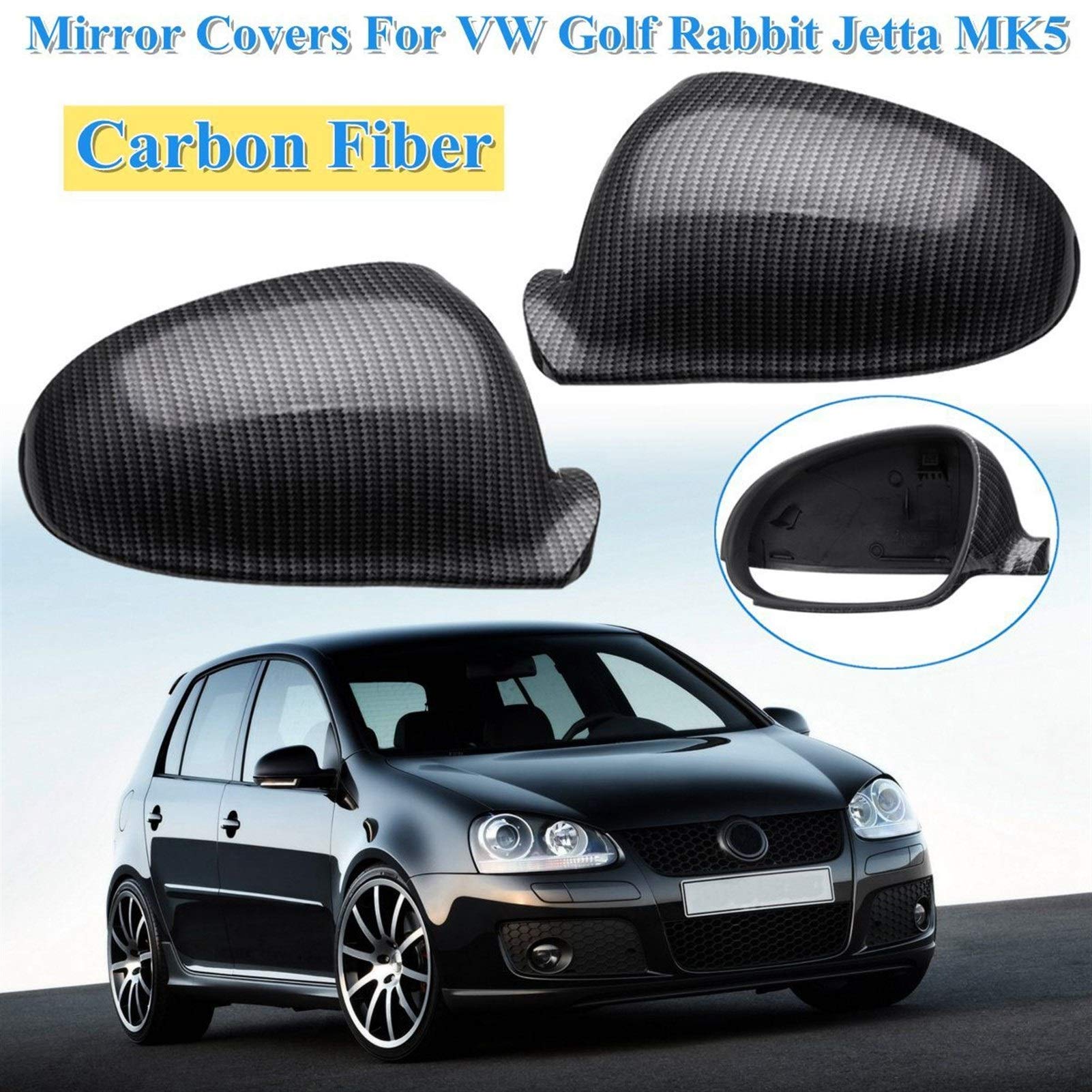 Osłony lusterek bocznych z włókna węglowego, do Golfa, Rabbit GTI R32 Standard, do VW, do Jetty, MK5 2006 2007 2008 2009 1K0857537
