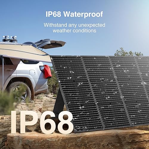 Miniatura 7 de MARBERO Panel solar portátil de 200 W para centrales eléctricas y dispositivos de corriente continua Cargador solar plegable de 200 vatios  23% de