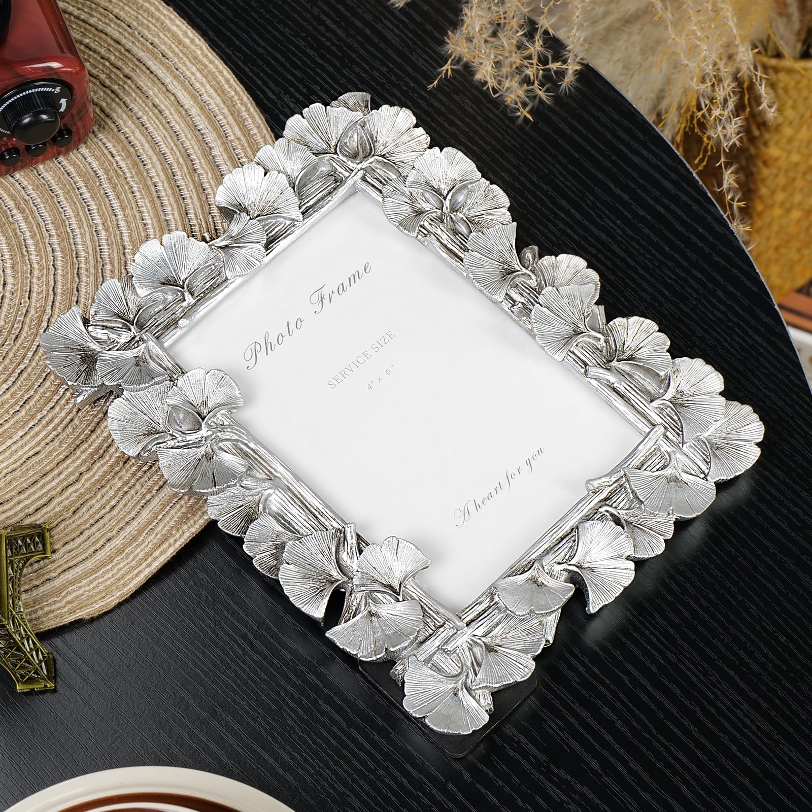 Amazon.com - Cuspin 4x6 Silver Picture Frame, Vintage Silver