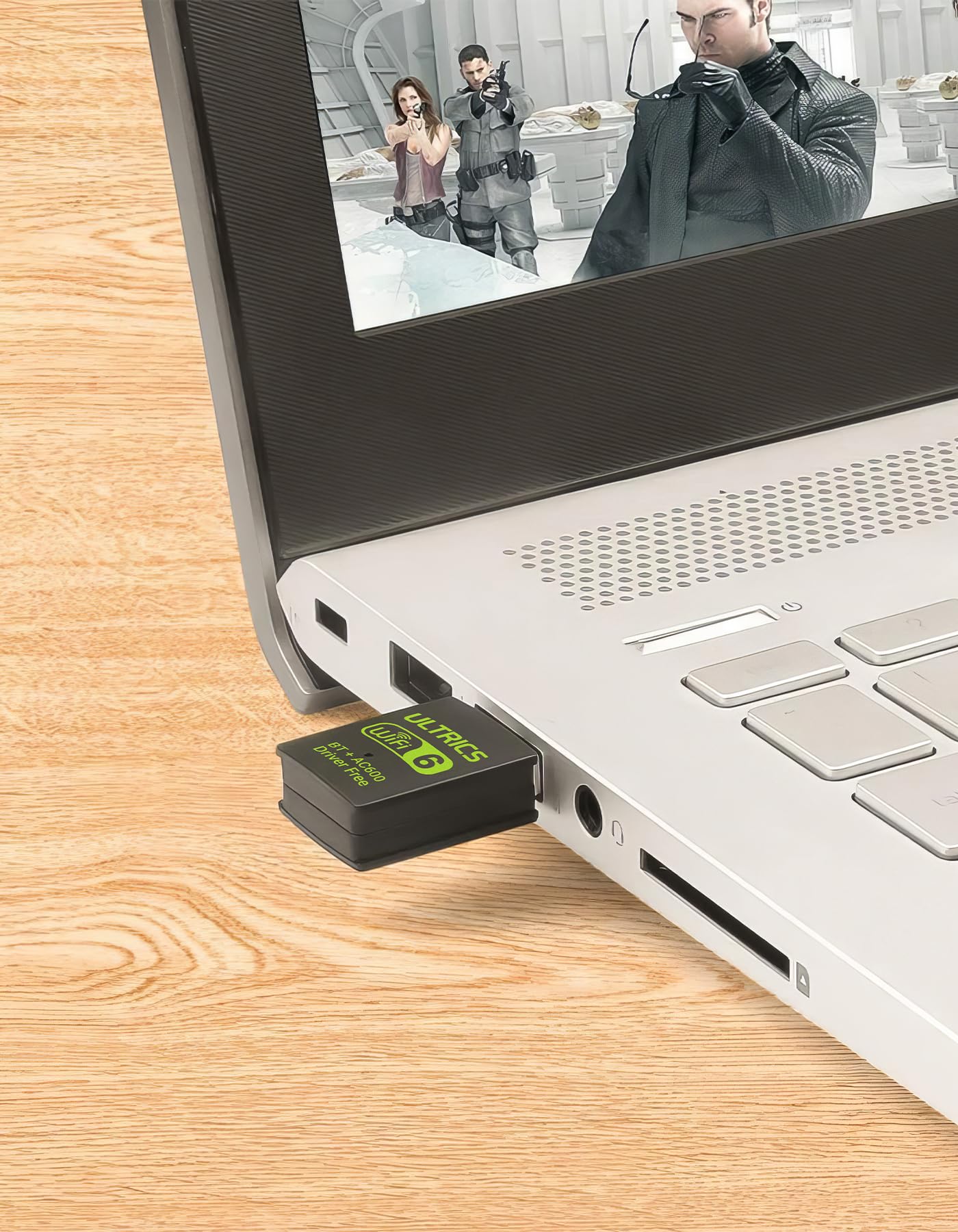 ULTRICS Bluetooth WiFi USB Adapter 5GHz/2.4GHz 600Mbps Dual Band Wireless Dongle for PC Windows 11/10/8/7/XP