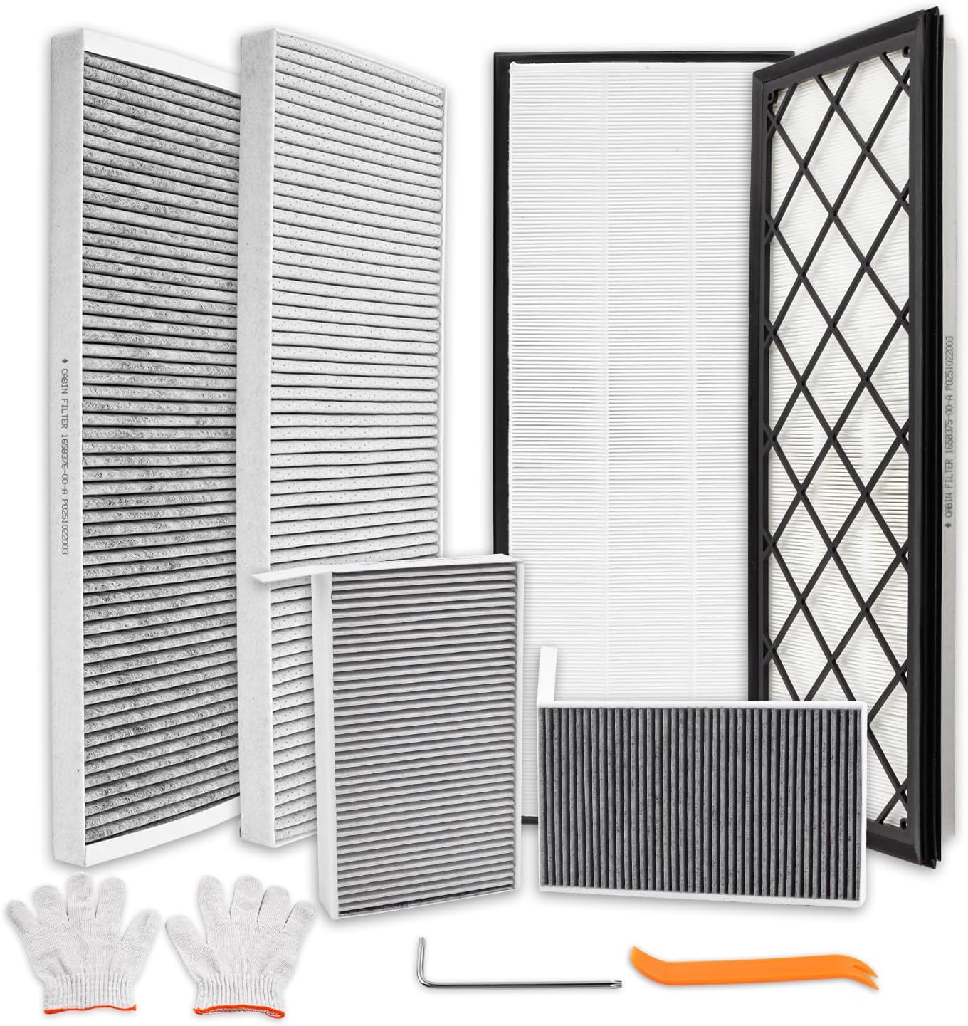 Cabin Air Filter Compatible with Model Y 2020 2021 2022 2023 2024 2025 2026 HEPA Intake Air Filter with Activated Carbon 6 Pack Replace 165837500A, 165837600A