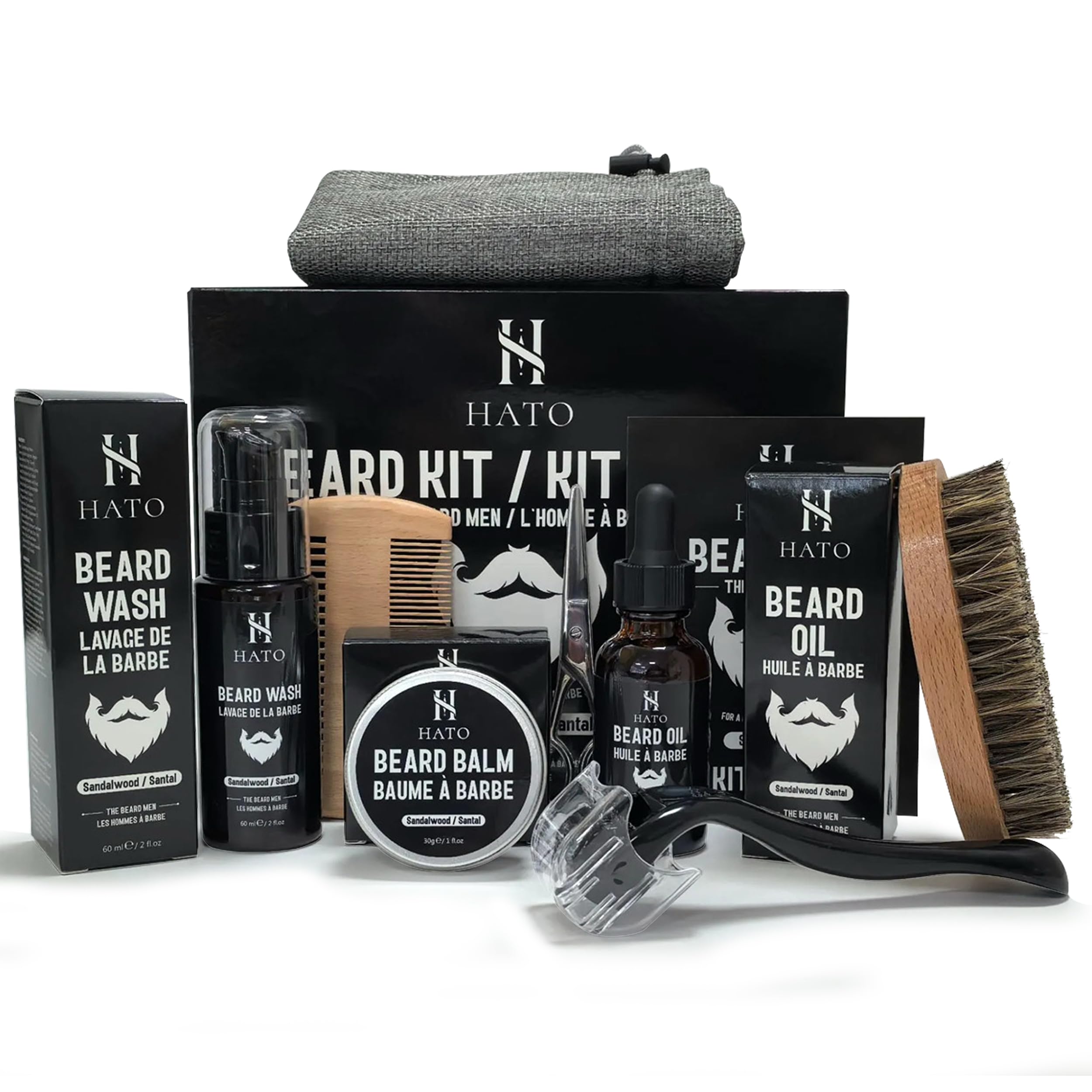 HATO Beard Kit, zestaw do pielęgnacji brody dla mężczyzn, L'Homme à Barbe