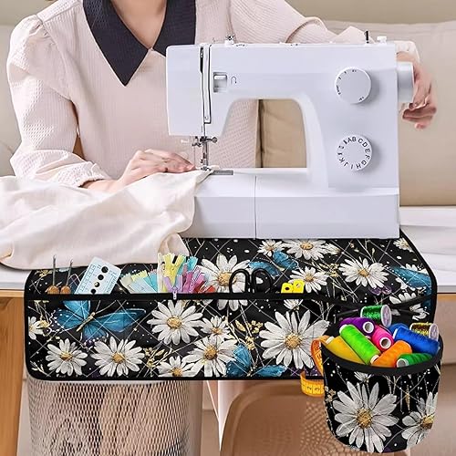 Miniatura 210 de Tapetes para máquina de coser de girasol y colibrí para mesa con bolsillos, para máquinas de coser de Acción de Gracias, alfombrillas para reducir