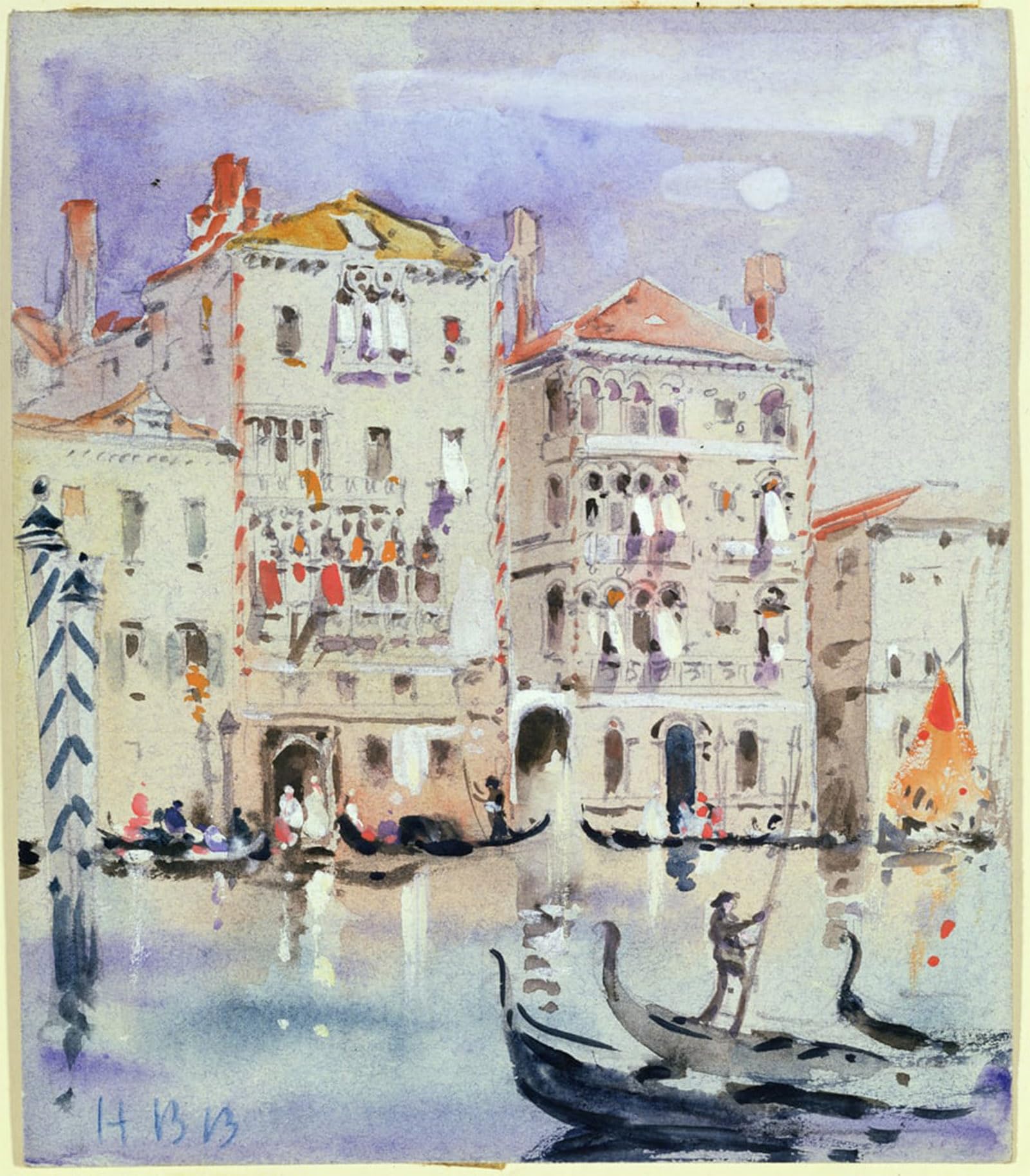 POSTERIIk Vintage Print Pop Art Landscape Artwork Palazzo Dario by Hercules Brabazon Brabazon Art Prints for Office Home Decor 60x90cm