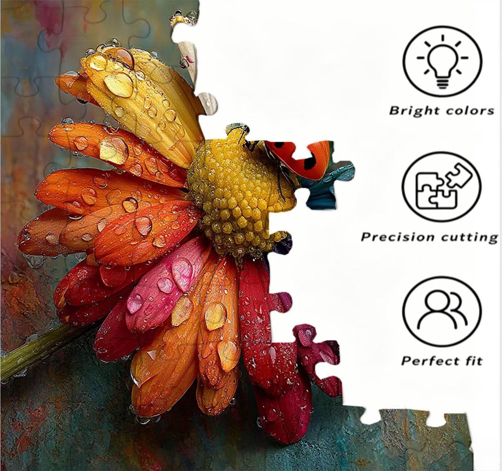 Puzzle 3000 Teile Erwachsene, Insekten Blumen Puzzle Herausfordernde Familie Aktivität Spiele, Geschicklichkeitsspiele Erwachsene, Herausfordernde Puzzles Geschenk für Freunde R2KH-504