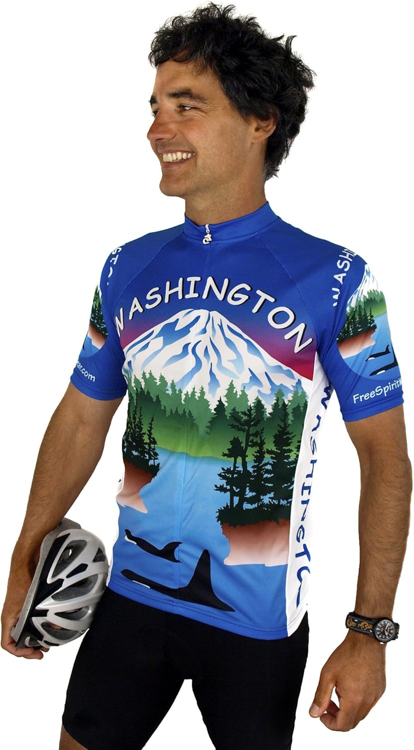 Washington 半袖サイクリングジャージ Weimostar SHIRT レディース US サイズ: Size XL=Your Chest 37"-41" カ Weimostar レディース サイクリングジャージ  半袖シャツ バイクトップ 自転車服 US サイズ: Chest 34" Weimostar メンズ サイクリング ジャージ MTB Tシャツ 長袖  マウンテンバイク オートバイ ...