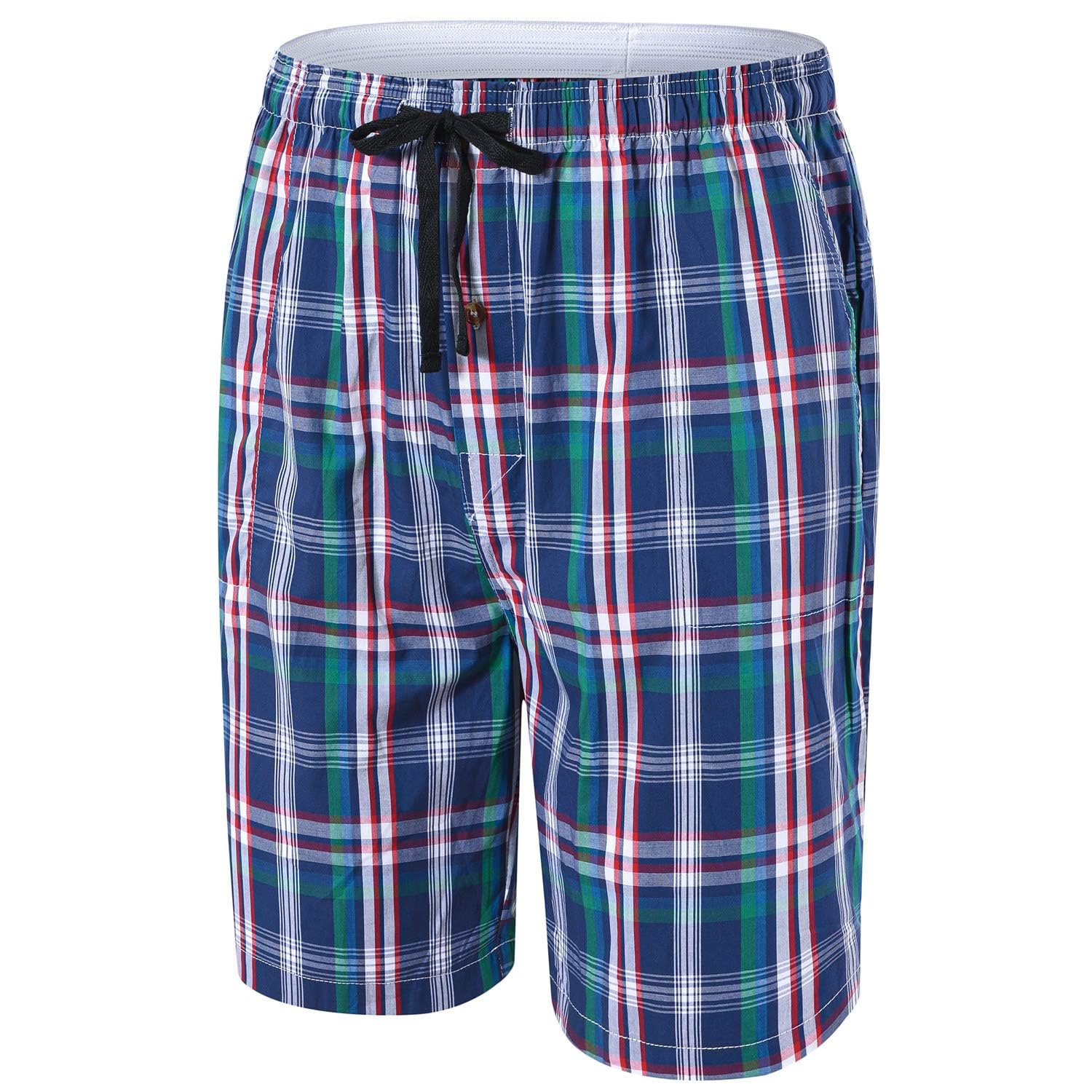 Pantalones De Pijama Para Hombre Cortos Algodón Pack De 3 Cuadros Ropa De Dormir Shorts con bolsillo