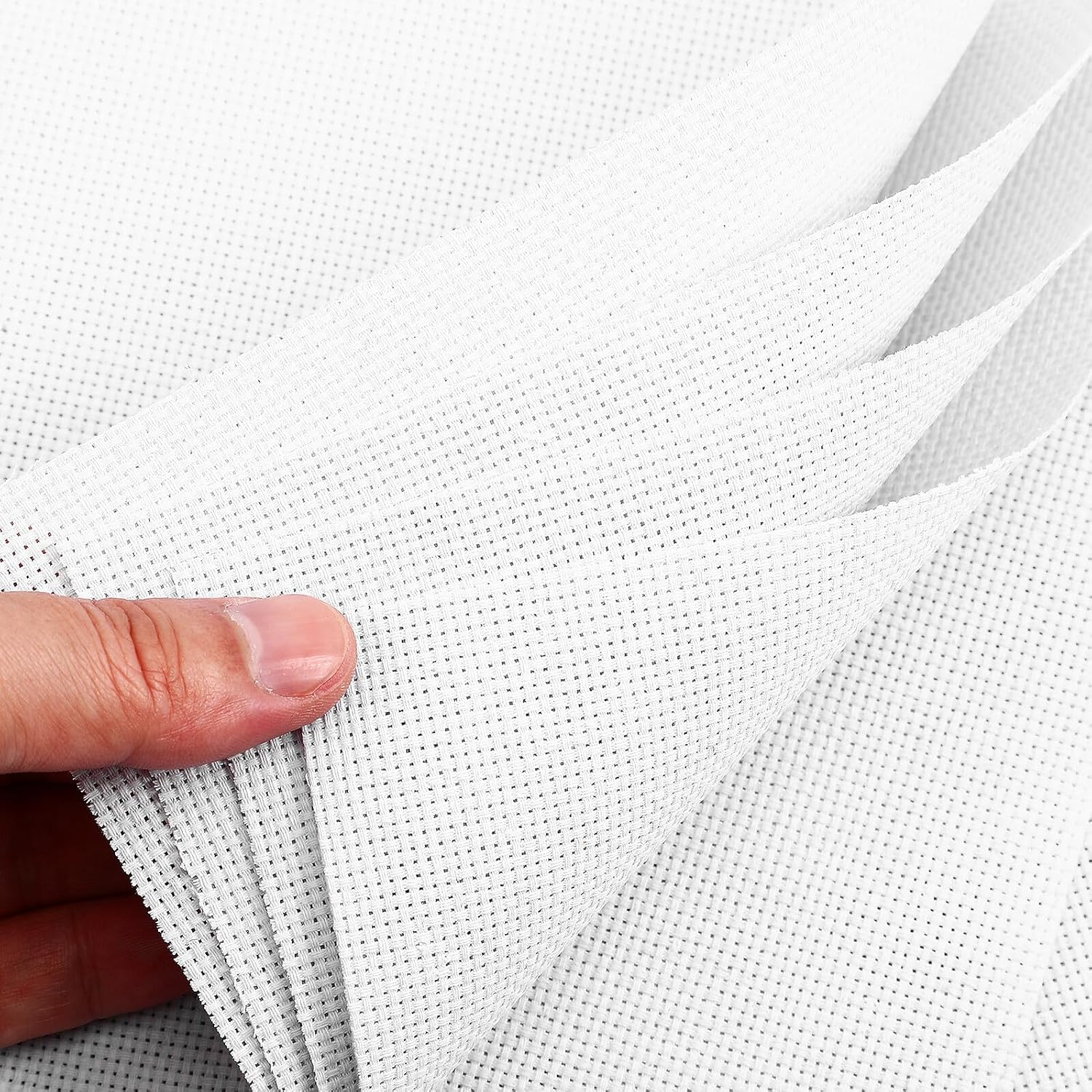Gadpiparty 12 Pcs Cross Stitch Embroidery Cloth Fabric Polyester Cotton Blend for DIY Needlework Crafts Beginner-Friendly Design for Accurate Stitching and Comfortable Crafting