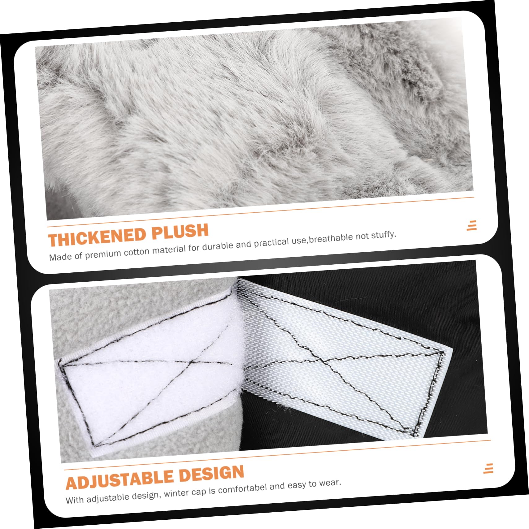 OATIPHO Hat Face Mask Windproof Headgear Comfortable Riding Cap Outdoor Warm Cap Ice Hat Adult Size Black