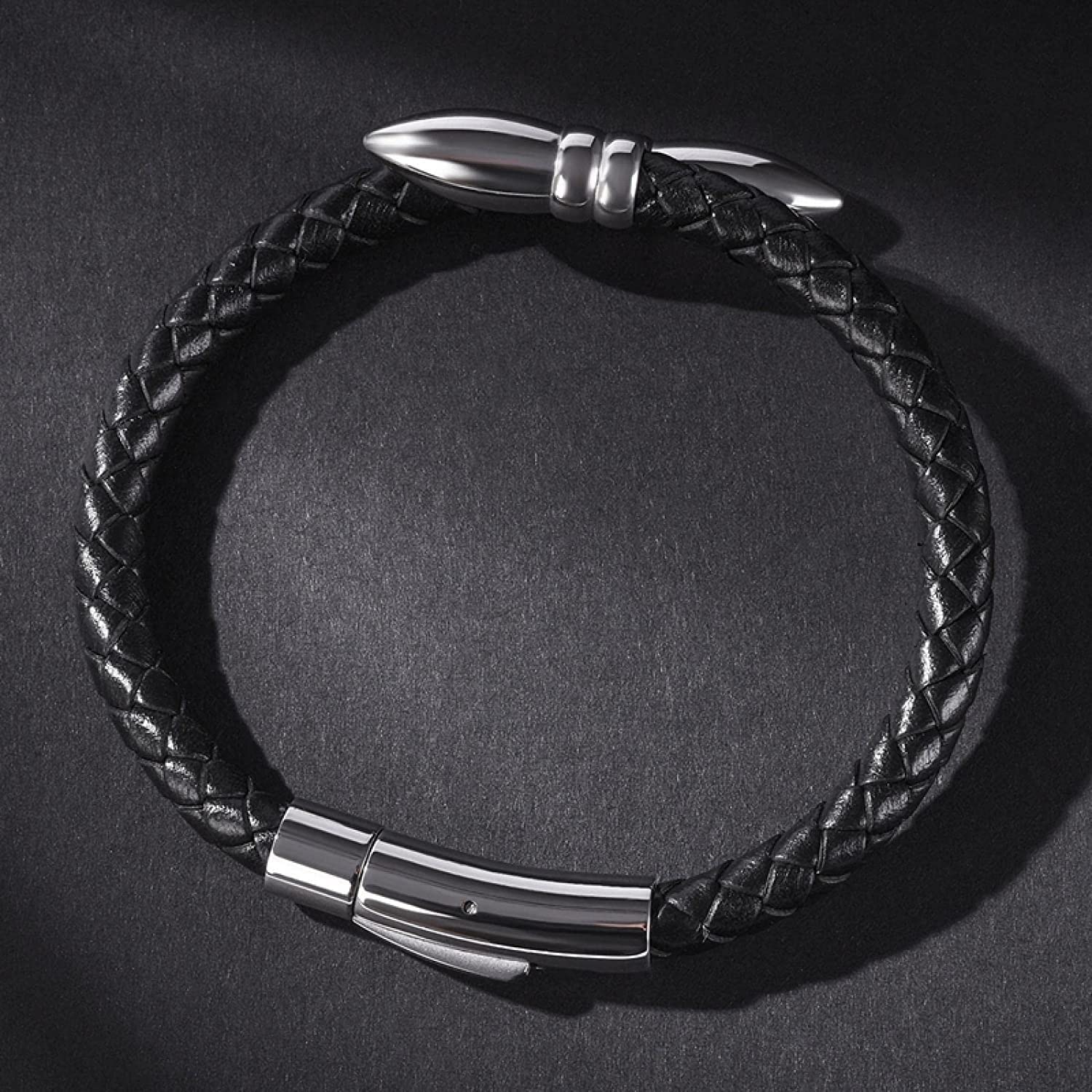 Pulsera Charm Pulsera de cordón de cuero for hombre, pulsera trenzada de temperamento estilo punk