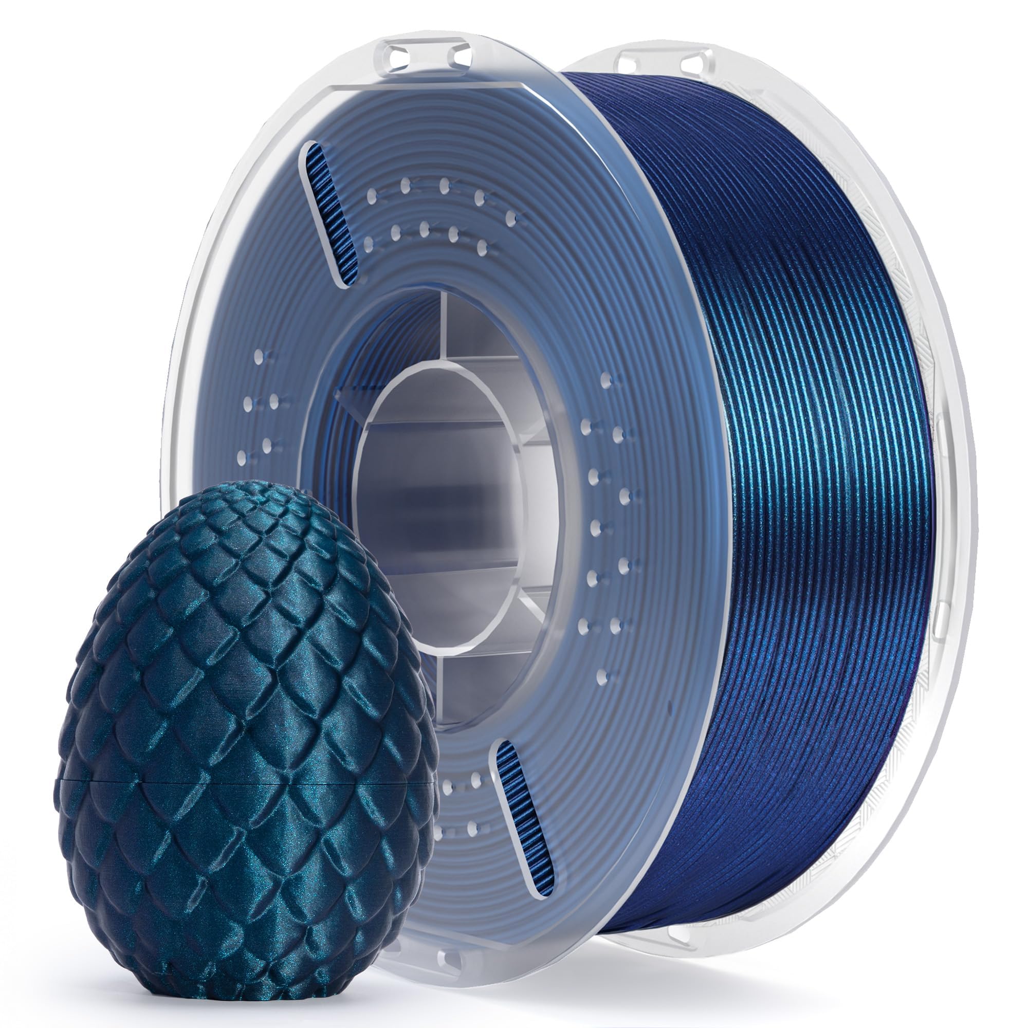 ELEGOO PLA Filament 1.75mm Galaxy Peacock Blue 1KG, Shiny 3D Printer Filament Dimensional Accuracy +/- 0.02mm, 1kg Spool(2.2lbs) 3D Printing Filament