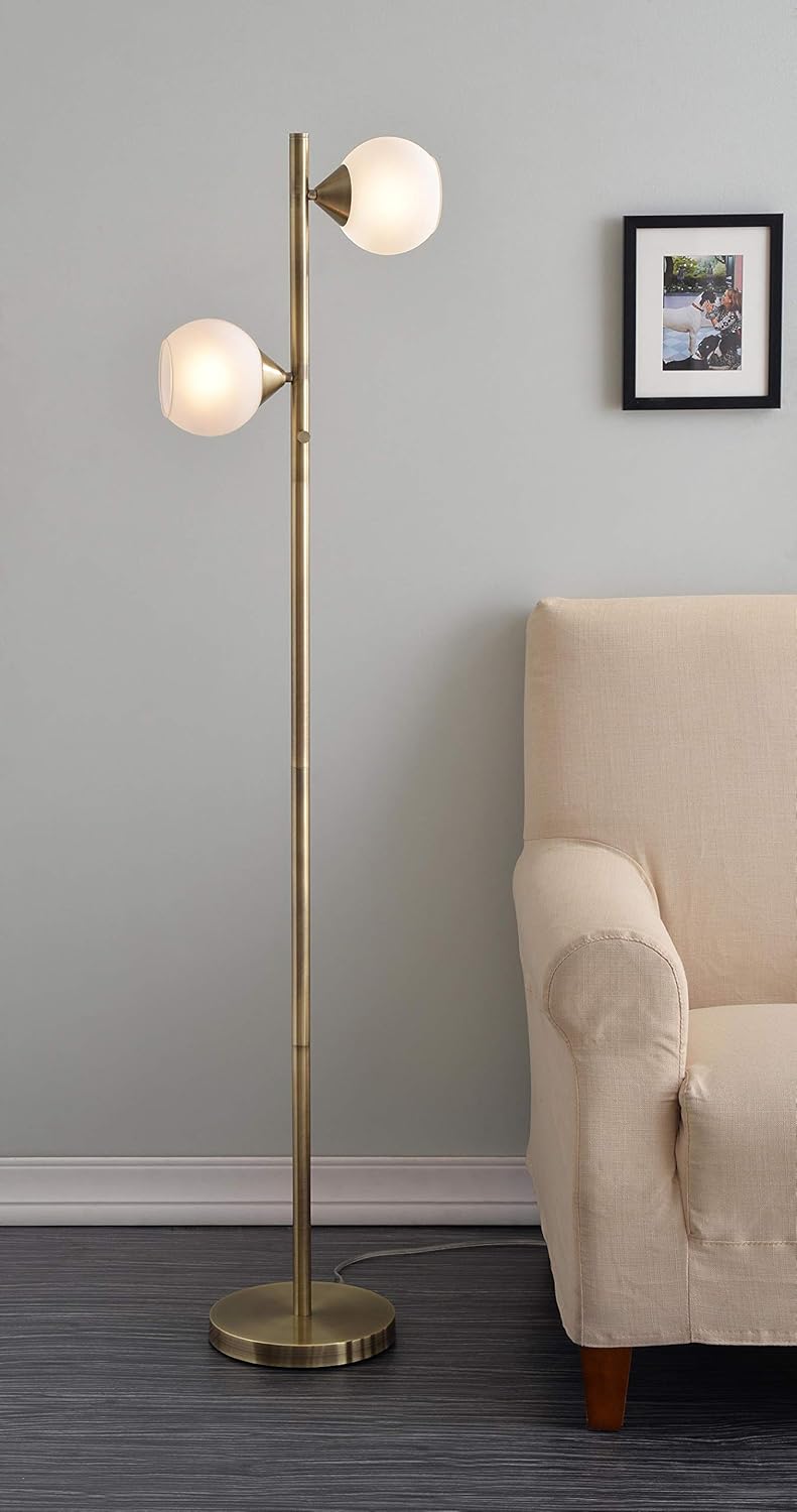Lоwеѕt Prісе Kenroy Home 35222AB Vince Floor Lamps, Medium, Antique Brass