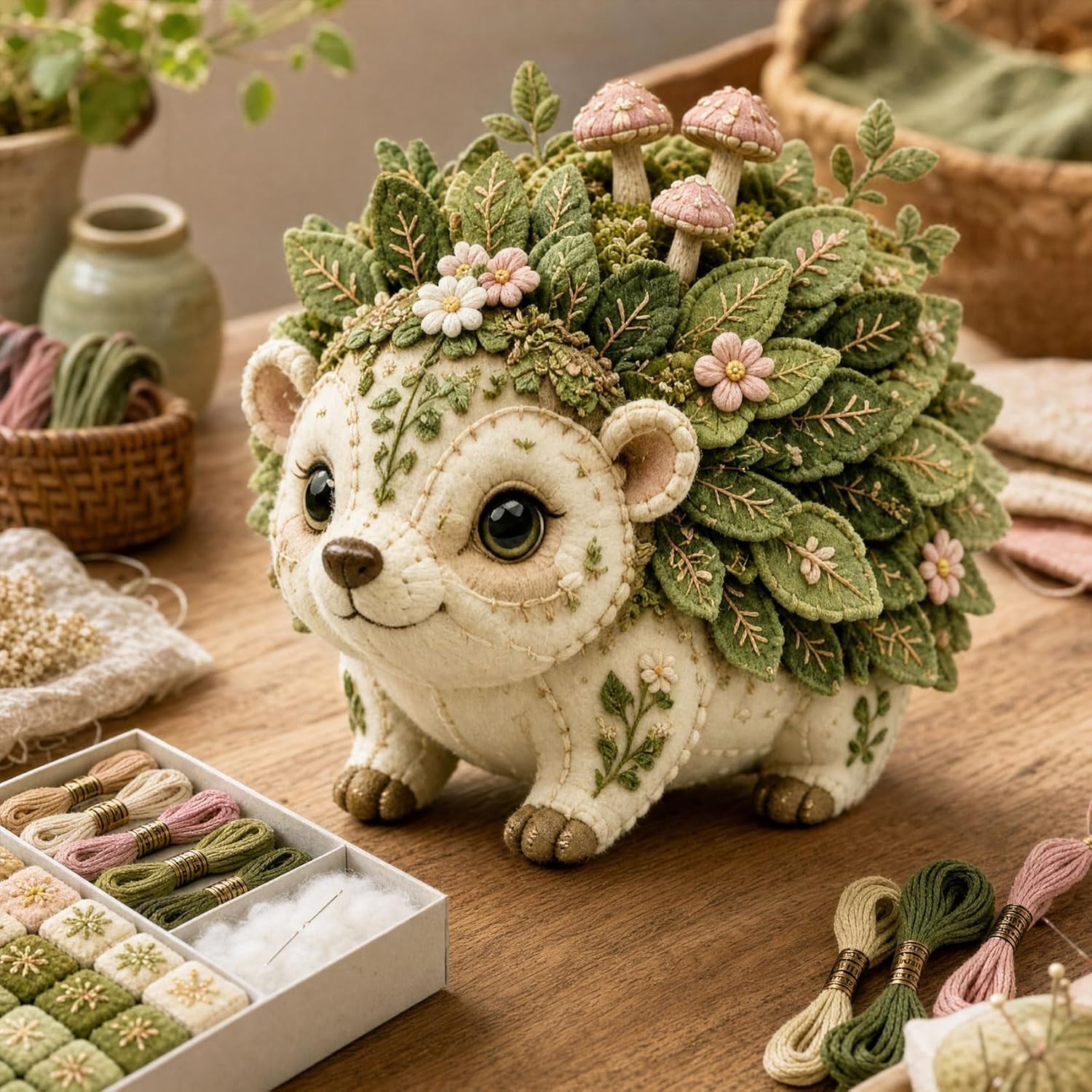 Forest DIY Patchwork Kit, Forest Guardians Sewing Set with Pre-Cut Fabric & Accessories, Woodland Animal Doll Making Craft for Adults Beginners – 12 Styles Available