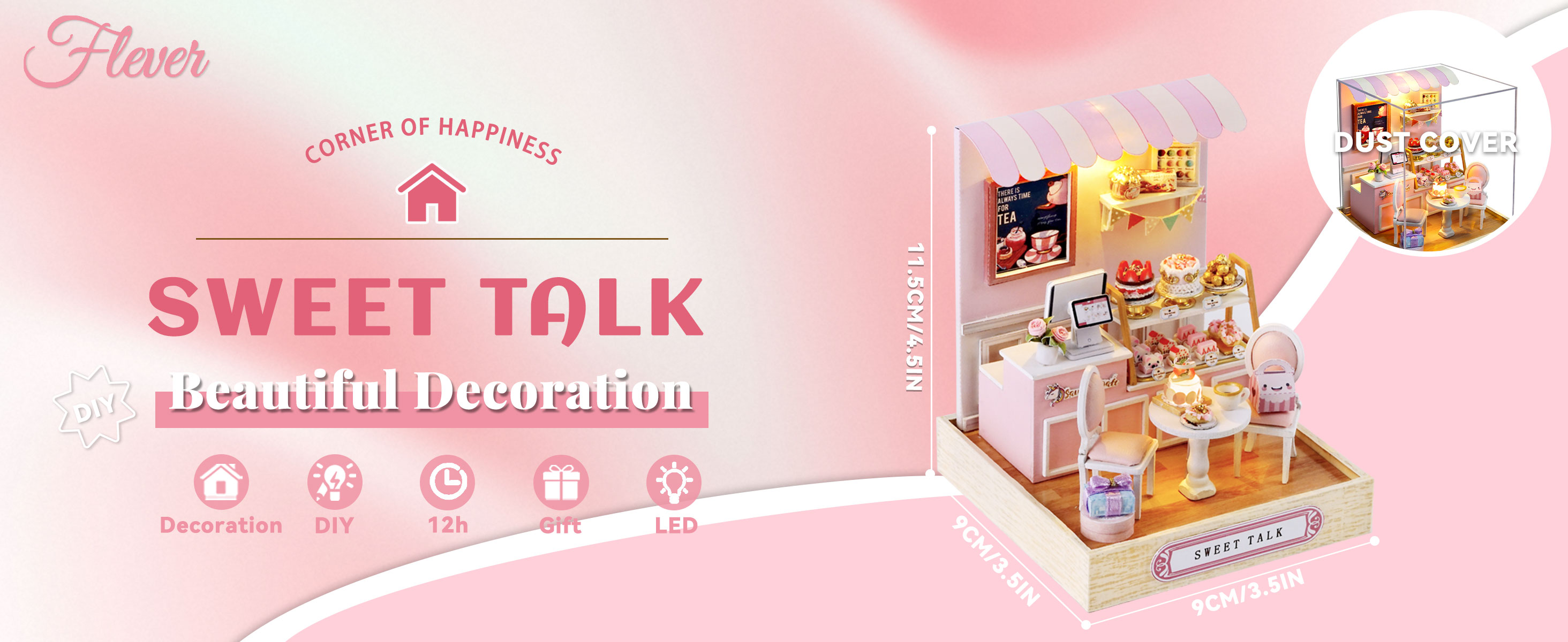 Amazon.com: Flever Dollhouse Miniature DIY House Kit Creative Room