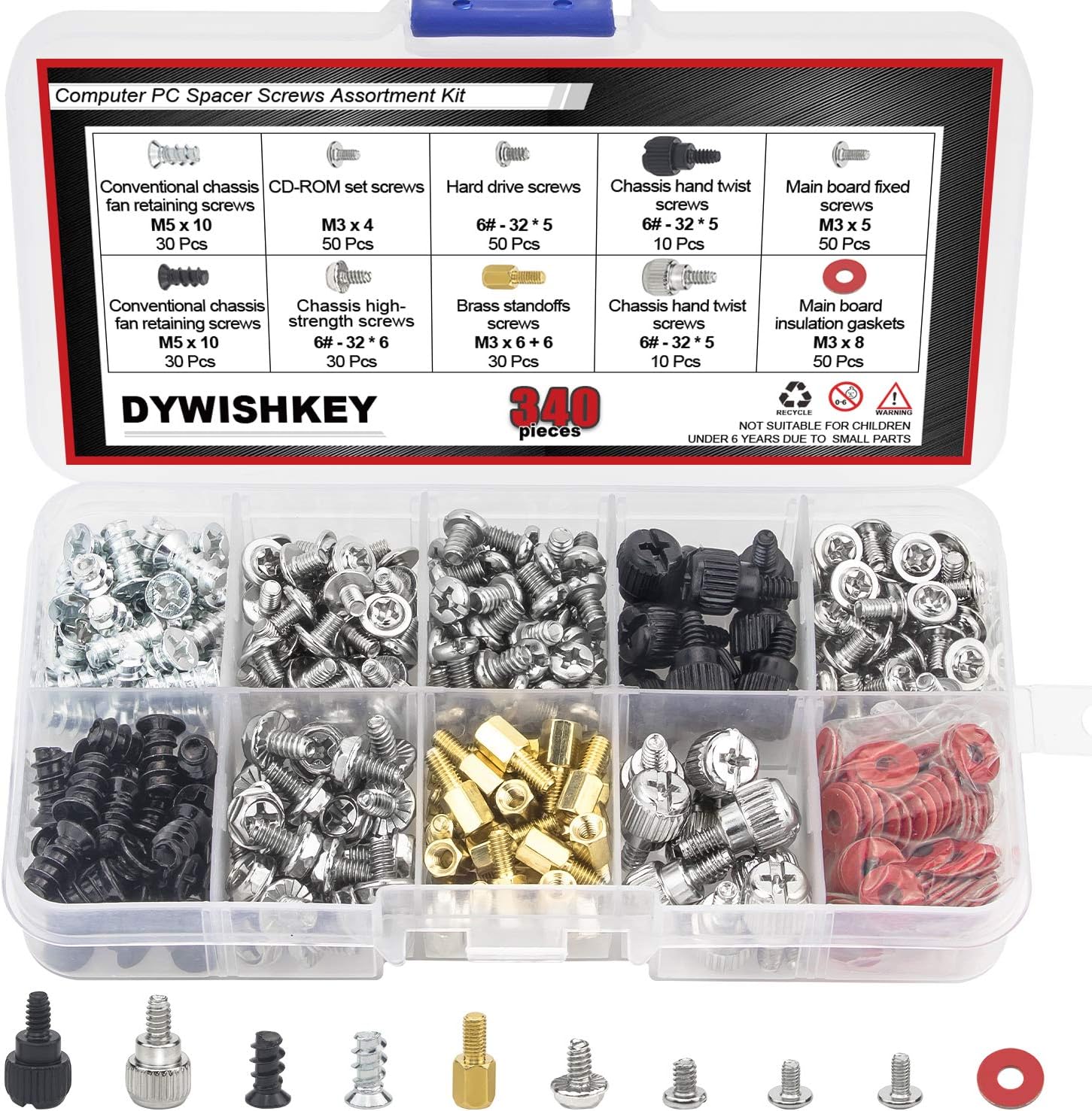 Computer Motherboard Screws 50Pack Electronics