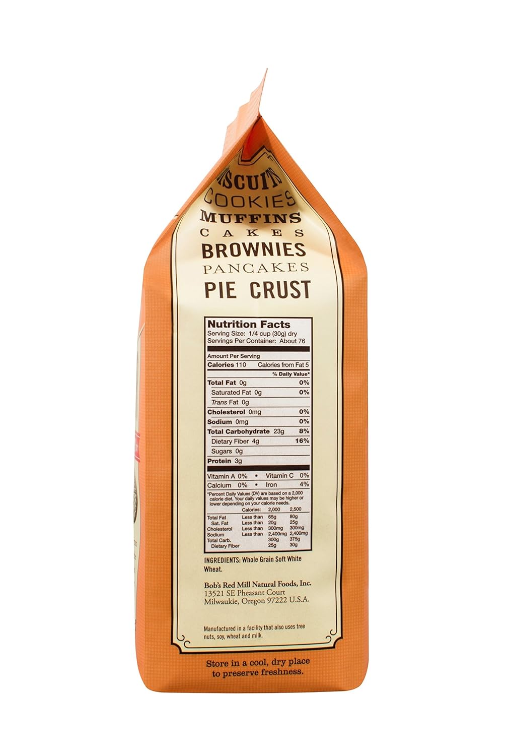 Bob's Red Mill Pastry Flour Whole Wheat - 5 lb