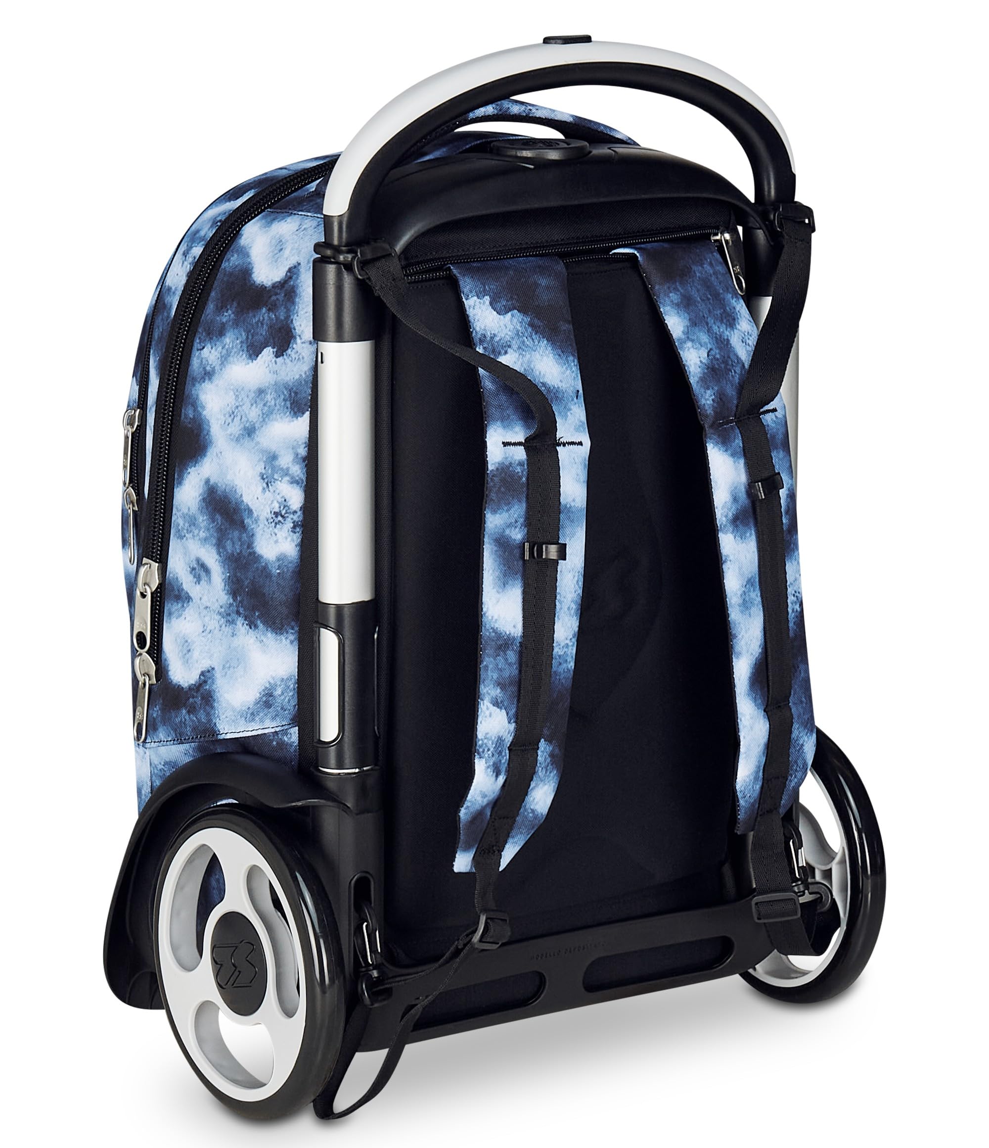 Seven Trolley Scuola Sganciabile Tyre, Grigio, Zaino Con Carrello Sganciabile Da 40 Litri Di Capacità, Maxi Ruote e Crossover System, Maneggevole e Resistente, Scuole Elementari e Medie, Bambin0