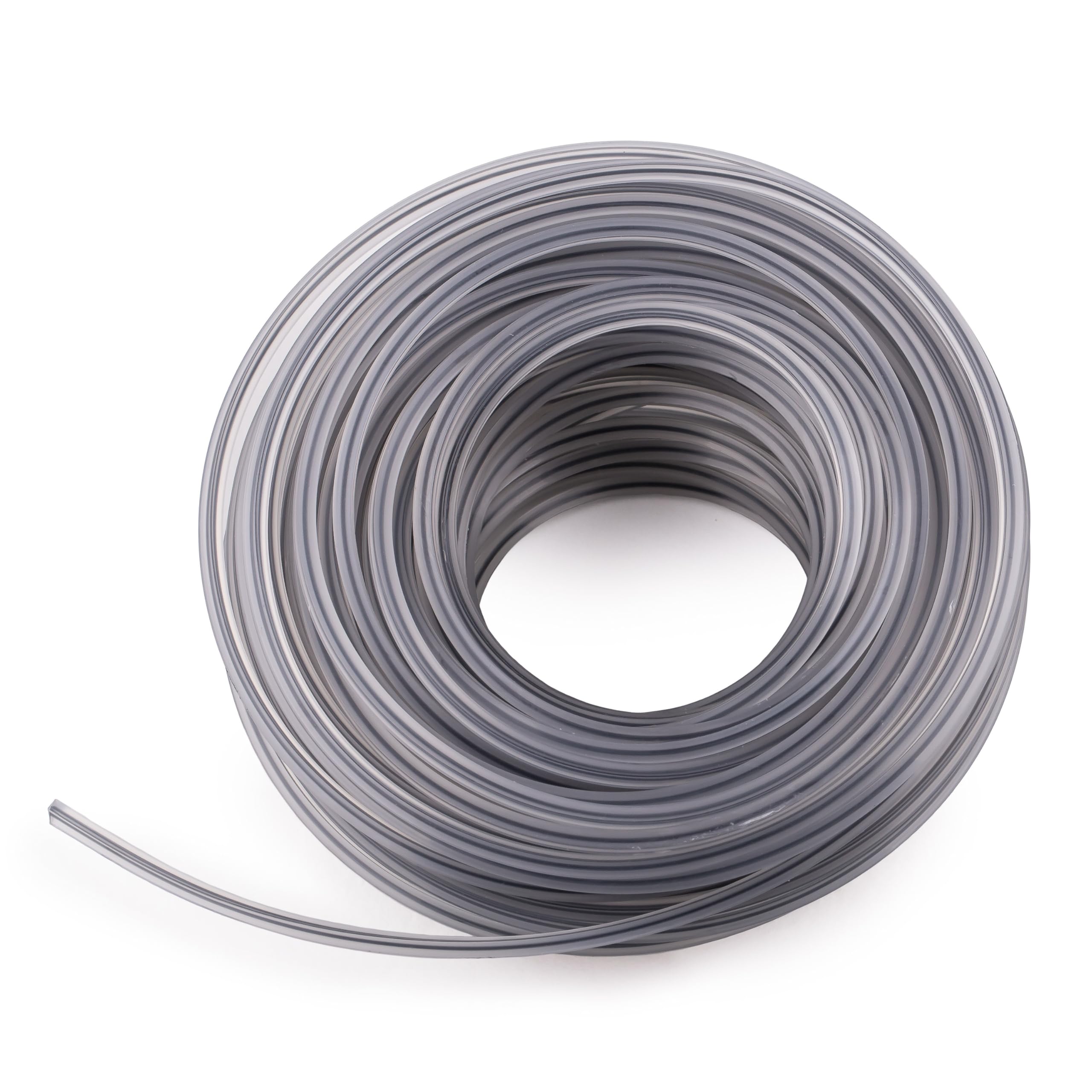 MIVOS Hilo para Cortabordes 2,4 mm x 15 m - de Corte en Forma de Estrella - Bobinas - Desbrozadoras para Césped, Maleza - Jardinería