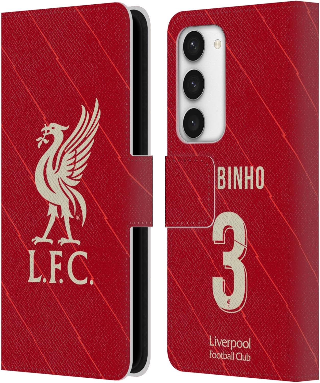 Head Case Designs Officially Licensed Liverpool Football Club Fabinho 2021/22 Players Home Kit Group 1 Leather Wallet Case Compatible with Samsung Galaxy S23 5G