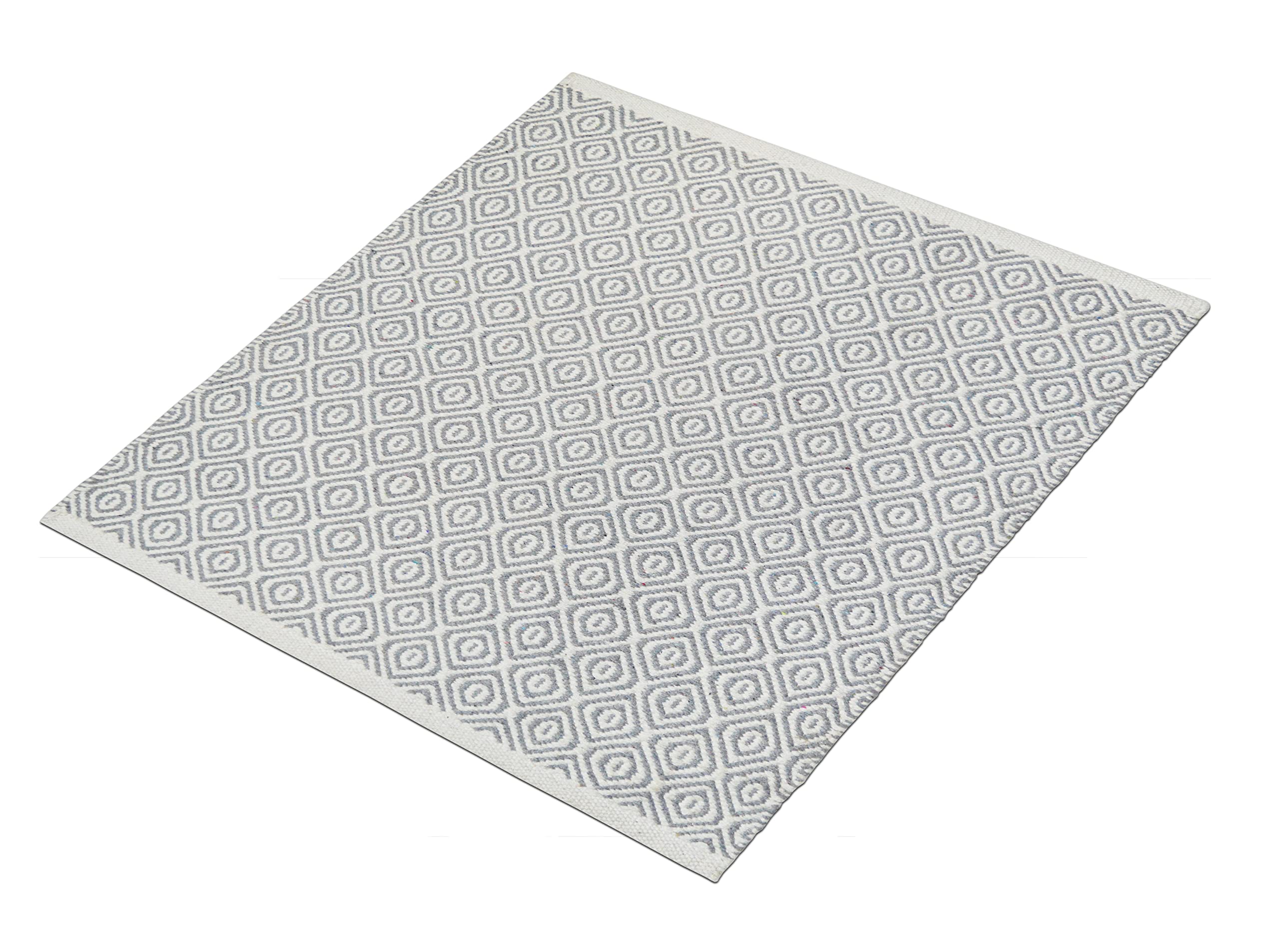 house of handmade™ Multipurpose Pooja Mat, Aasan Mats for Meditation, Formal Sitting Rug, Pure Cotton Thick Square Puja Matt. Size - 70X70 cm Grey-image-20