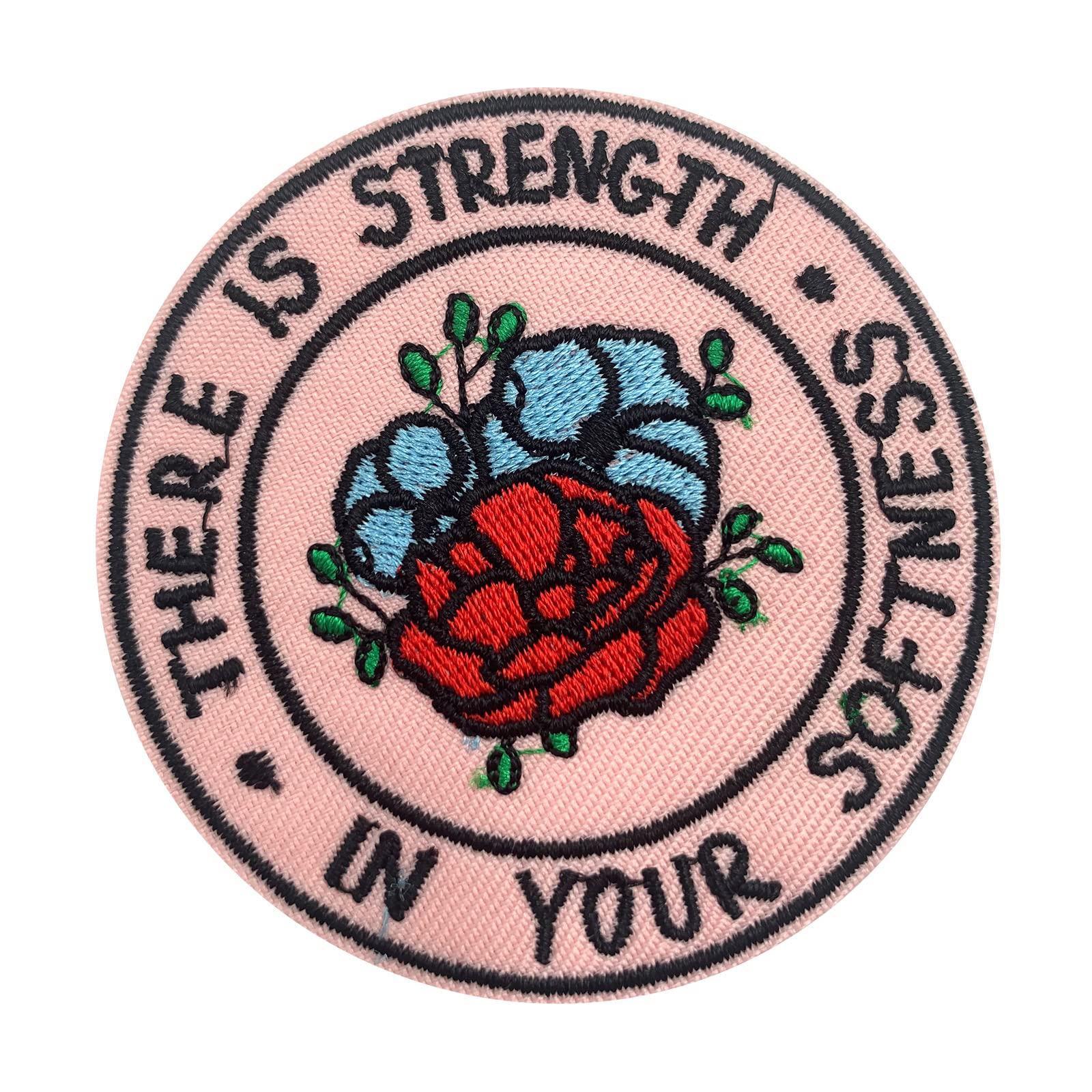 Iron On Embroidered Patch, Cool Patch "There is Strength" - Appliable to Badge Iron On Sew On Emblem Patch DIY Accessories Perfect for Jackets, Clothes, Hats & Jeans