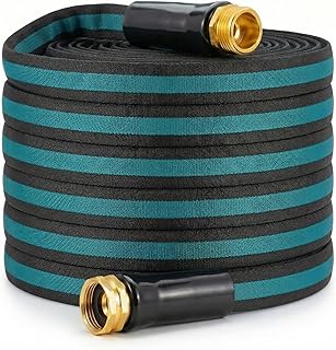 50FT Lightweight Garden Hose – Kink-Resistant, Flexible, High-Pressure Hose for Outdoor Watering, Lawn Care, Garden, and C...