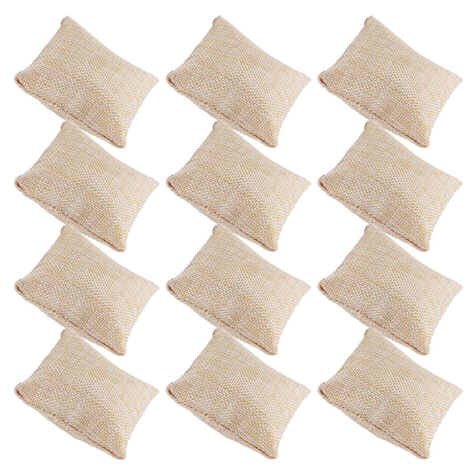 Organisateur montre et bracelet en lin naturel - 40 Coussins rangement bijoux compacts
