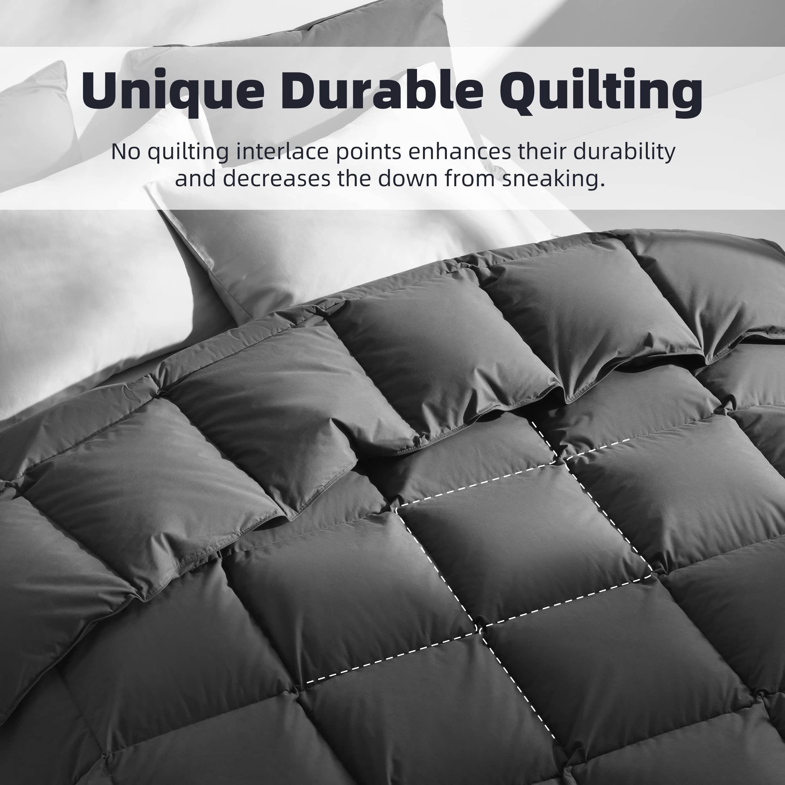 Saisier Feather Down Comforter Twin Size 68x90 Inch