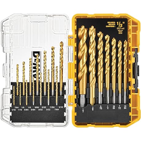 DEWALT 21-Piece Titanium Nitride Coated Drill Bit Set (DW1361)