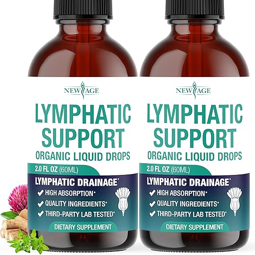 Gotas de drenaje linfático liposomal, suplemento de drenaje linfático orgánico todo en 1 con raíz de bardana, equinácea, saúco, caléndula, hierba de